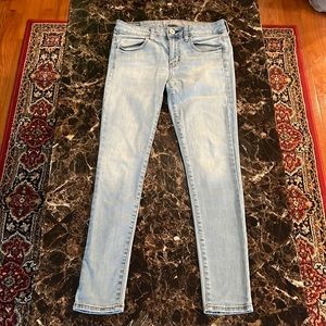 American Eagle Light-Washed, Super Stretch Skinny Jeans